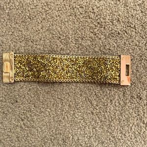 Gold  Glittered Thick Bracelet
